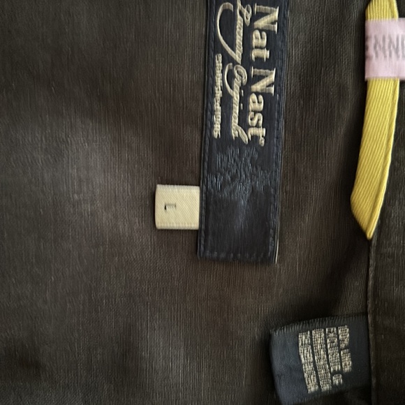 Nat Nast, L, Black Linen shirt, detailed embroidery, contrast stitching - Picture 8 of 8